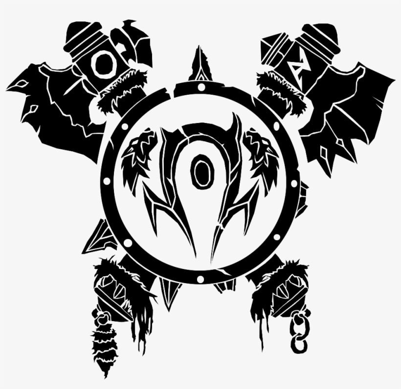 Orc Crest Vector - Wow Orc Symbol, transparent png #1048890