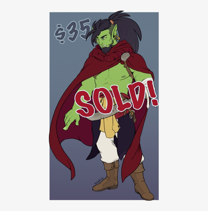 One-armed Orc Adopt [sold] - Cartoon, transparent png #1048973
