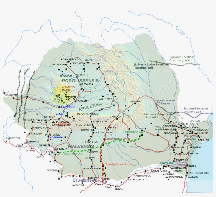 Roman Byzantine Gothic Walls Romania Plain - Roman Dacia, transparent png #1049252