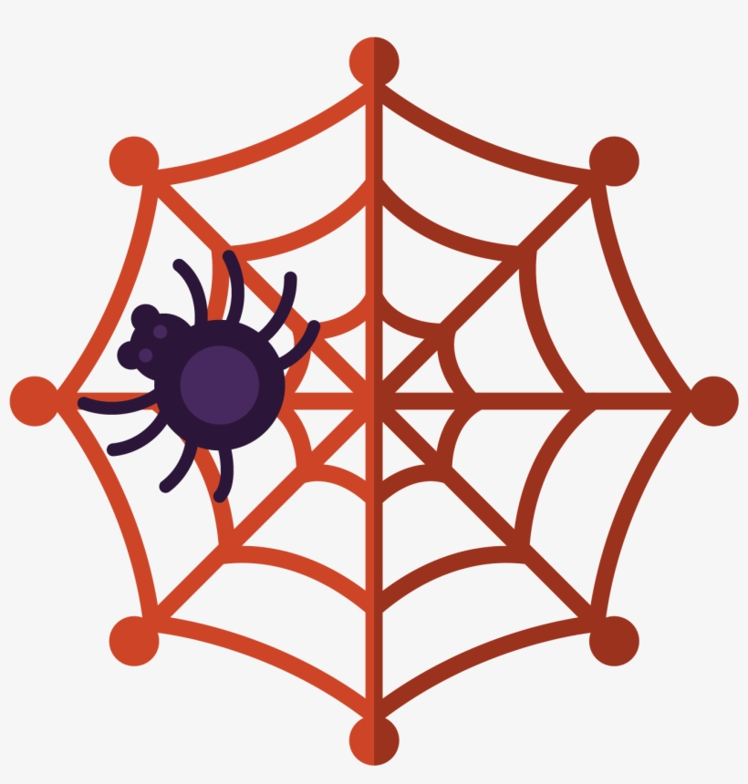 Cartoon Spiderweb Clipart - Spiderweb Clipart Black And White, transparent png #1049504