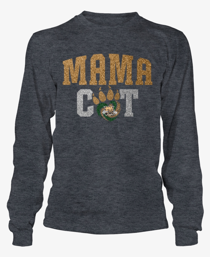 Mama Cat Paw Sparkle Hurricane Heart Ohio Bobcats Shirt - Mama Bird Illinois State, transparent png #1049505
