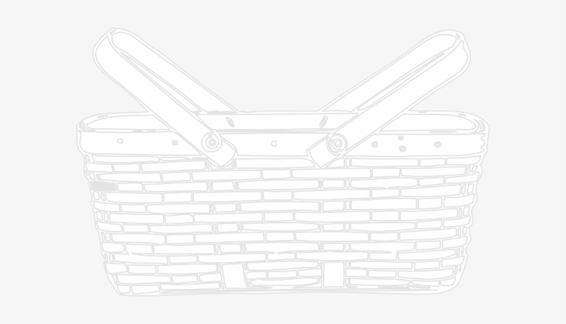 White Picnic Basket Png, transparent png #1049738