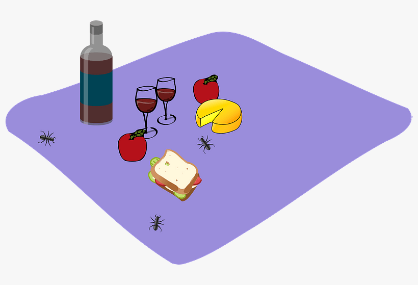 Picnic Baskets Drawing Download - Wine Gift Theres Always Time For Wine Pillow Case, transparent png #1050078