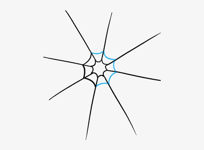 How To Draw Spider Web With Spider - Diagram, transparent png #1050086