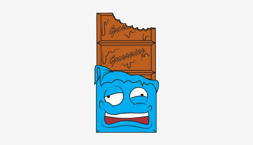 Crusty Chocolate Bar Blue - Grossery Gang Crusty Chocolate Bar, transparent png #1050236