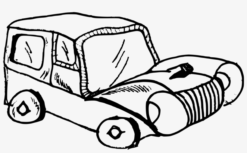 Black And White Cartoon Car, transparent png #1050479