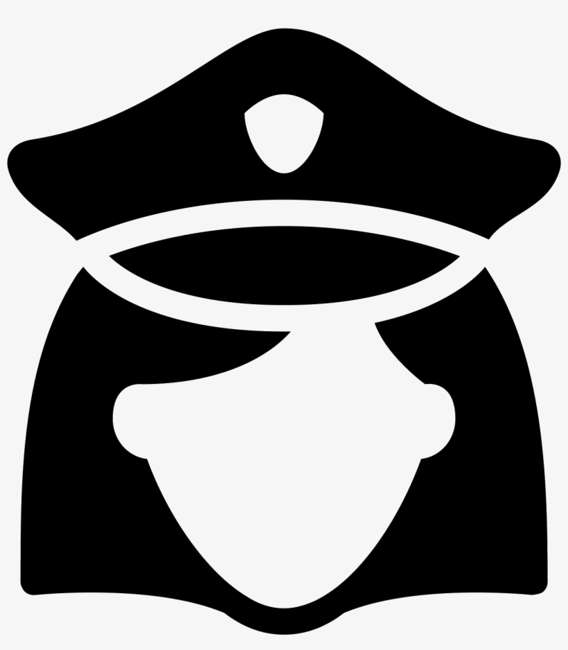Policeman Female Filled Icon - Emblem, transparent png #1050689