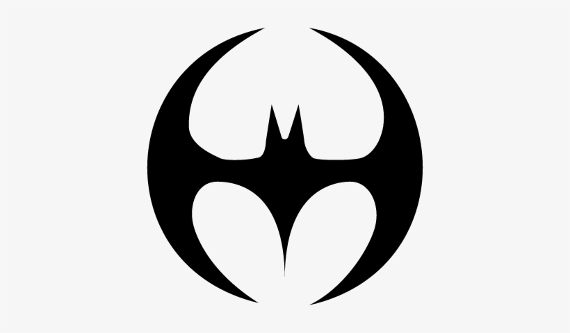 Bat Silhouette Black Shape With Wings Forming A Circle - Logo Batman 1993 Png, transparent png #1051504
