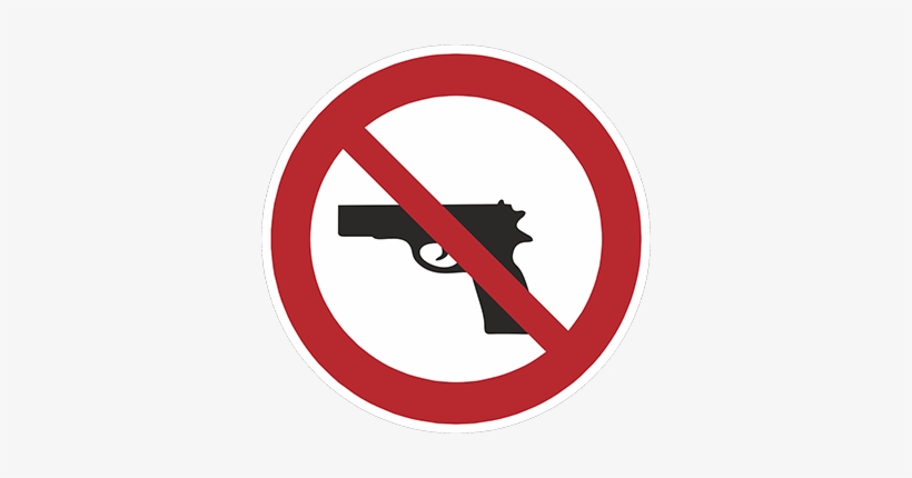 No Weapons Sign In Florida - No Left Turn Traffic Sign, transparent png #1051845