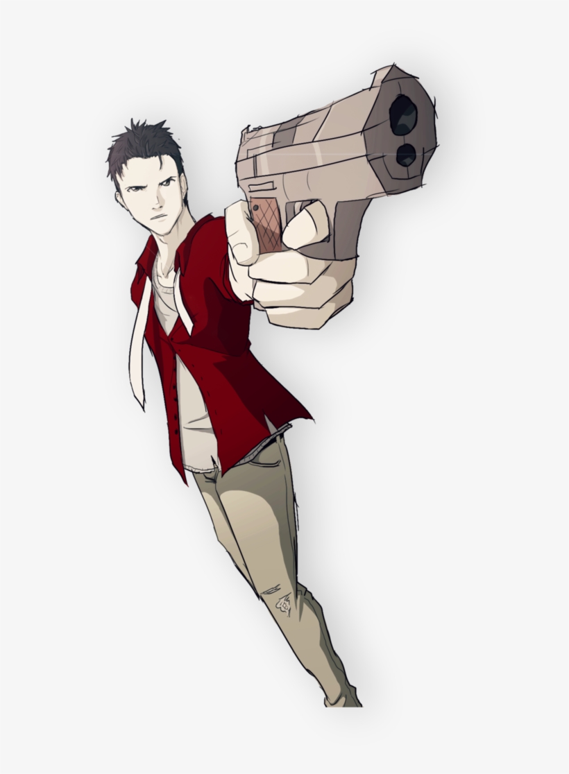 anime boy pointing gun