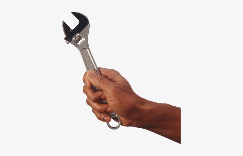 Hand Holding Wrench Two - Hand With Tools Png, transparent png #1052106