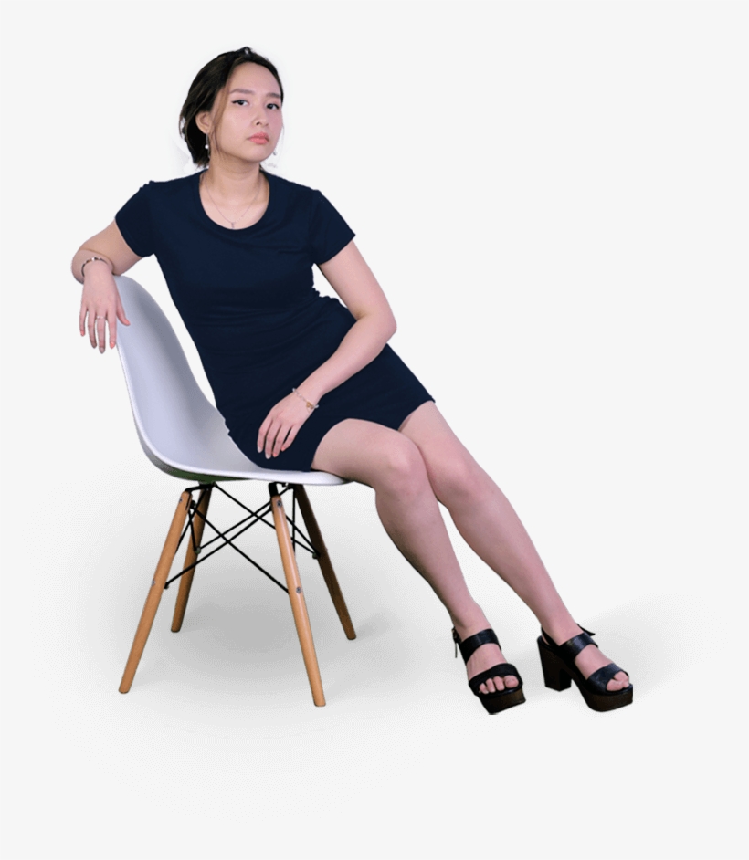 Old-jesslyn Black - Sitting, transparent png #1052131
