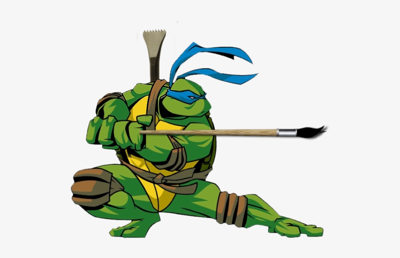 Da Vinci By Midnightmagnificent On Deviantart - Leonardo Ninja Turtle No Background, transparent png #1052214