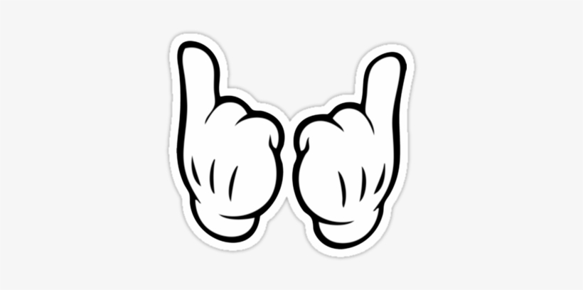 Dope Mickey Mouse Hands Guns - Hands Mickey Mouse Swag Dope, transparent png #1052232