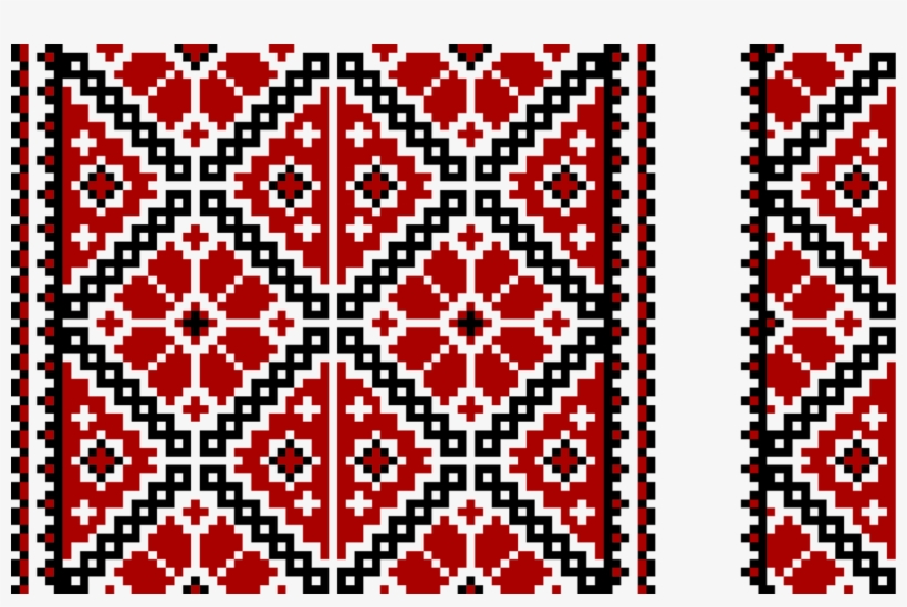 Ukrainian Embroidery Cross-stitch Ukraine Vyshyvanka - Ukrainian Vyshyvanka Pattern, transparent png #1052635