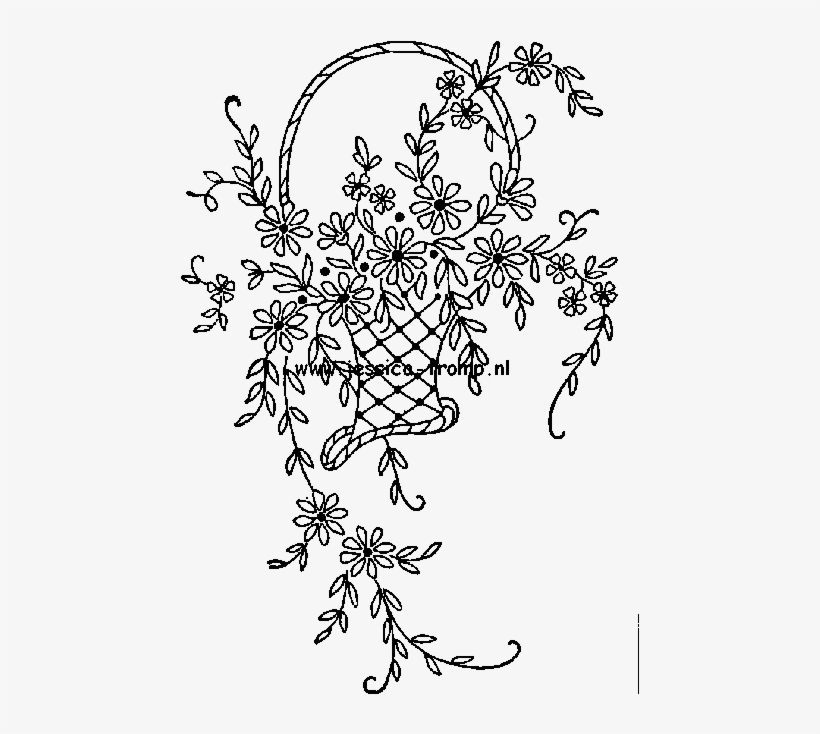 Antique Embroidery Designs Borduren 473×658 Pixels - Embroidery Design Patterns Flowers, transparent png #1052700