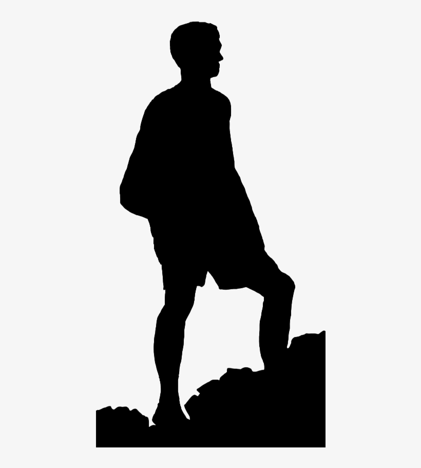 Hiking Silhouette At Getdrawings - Mountain Climber Silhouette Png, transparent png #1052882