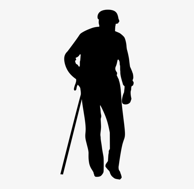 Old Man Silhouette - Old Man Silhouette Png, transparent png #1052920