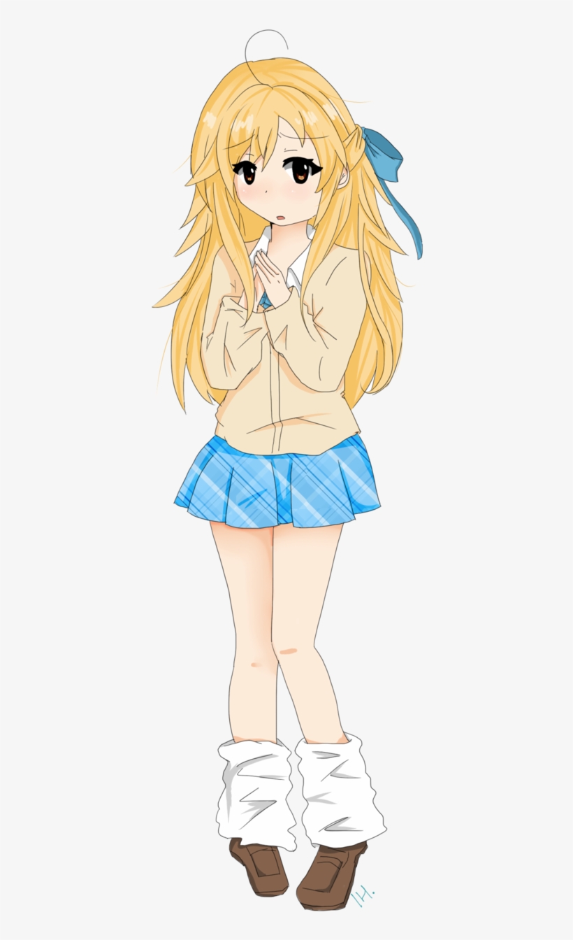 Shy School Girl By Himarii - Cartoon, transparent png #1053091