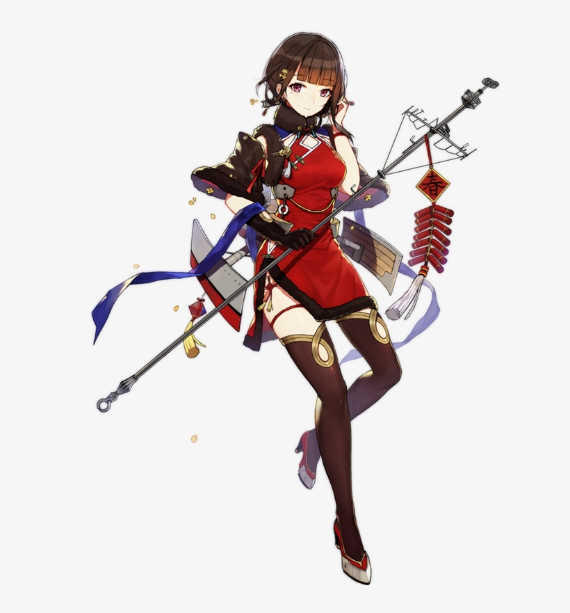Yat Sen Turquoise Embroidery And Adornments Of Vermillion - 戦艦 少女 逸 仙, transparent png #1053113