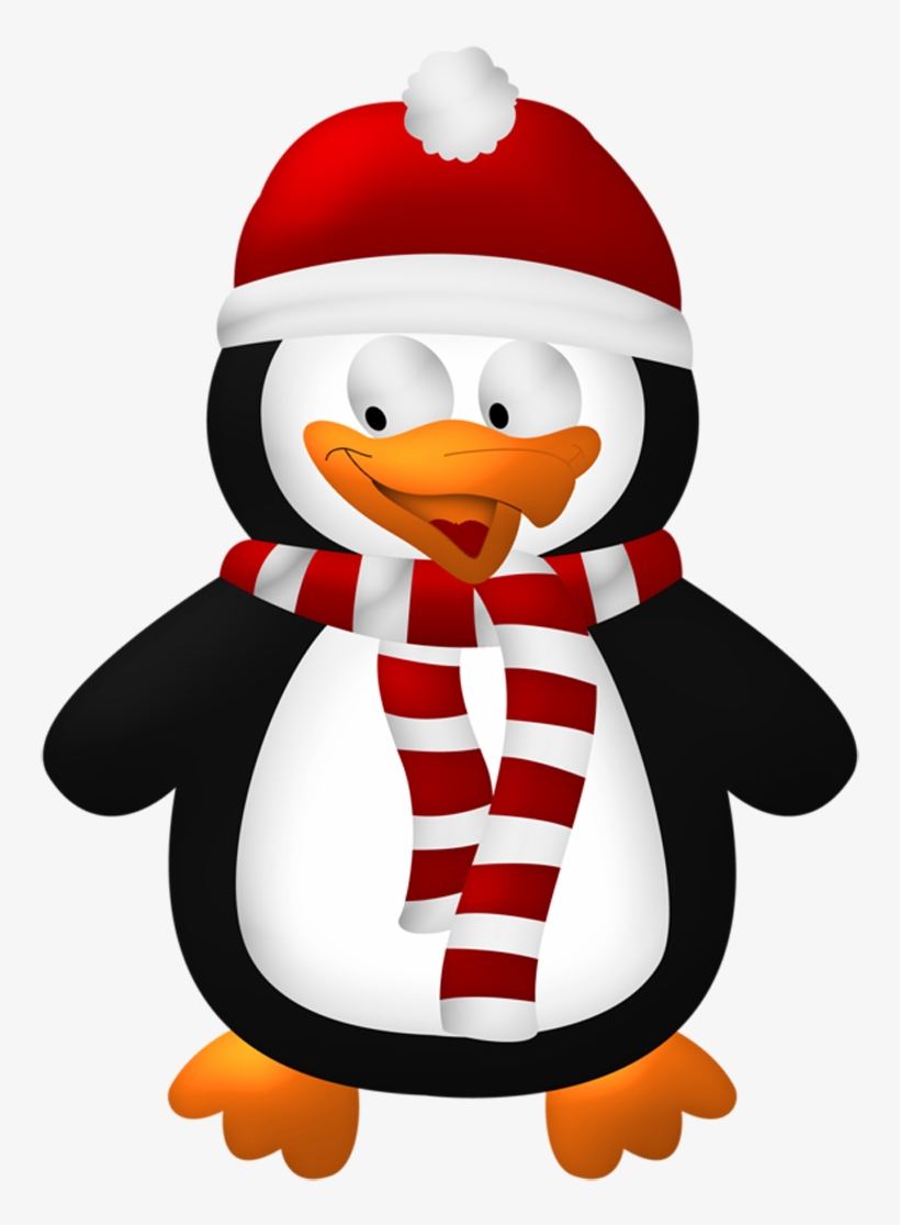 Cute Christmas Penguin Transparent Png Clipart - Christmas Penguin Clip Art, transparent png #1053313