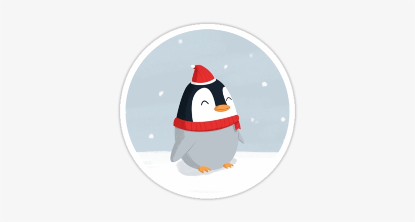 Christmas Penguin Redbubble Sticker - Christmas Day, transparent png #1053522