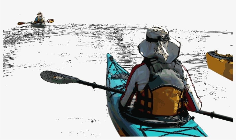 Sea Kayak Computer Icons Boating Oar - Cafepress Kayak Adventure Large Serving Tray, transparent png #1053800