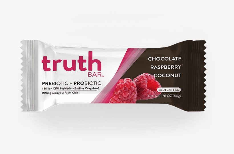 Chocolate Dipped Raspberry Truth Bar - Truth Probiotic Bars, transparent png #1054260
