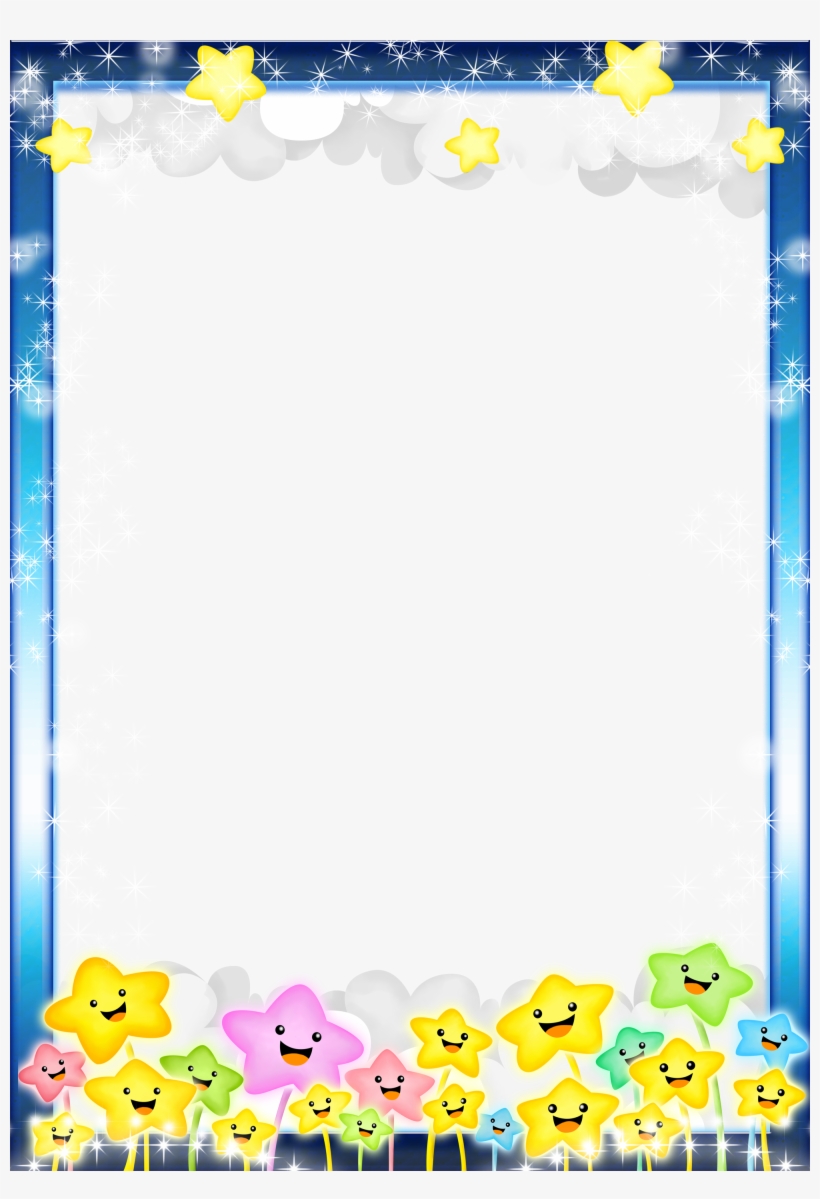 Frame Background, Page Borders, Borders And Frames, - Blue Border For Kids, transparent png #1054390