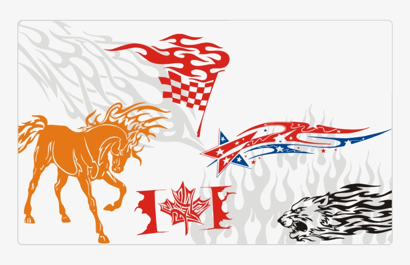 Tribal Flames Clipart - Racing Tribal Vector Png, transparent png #1054486