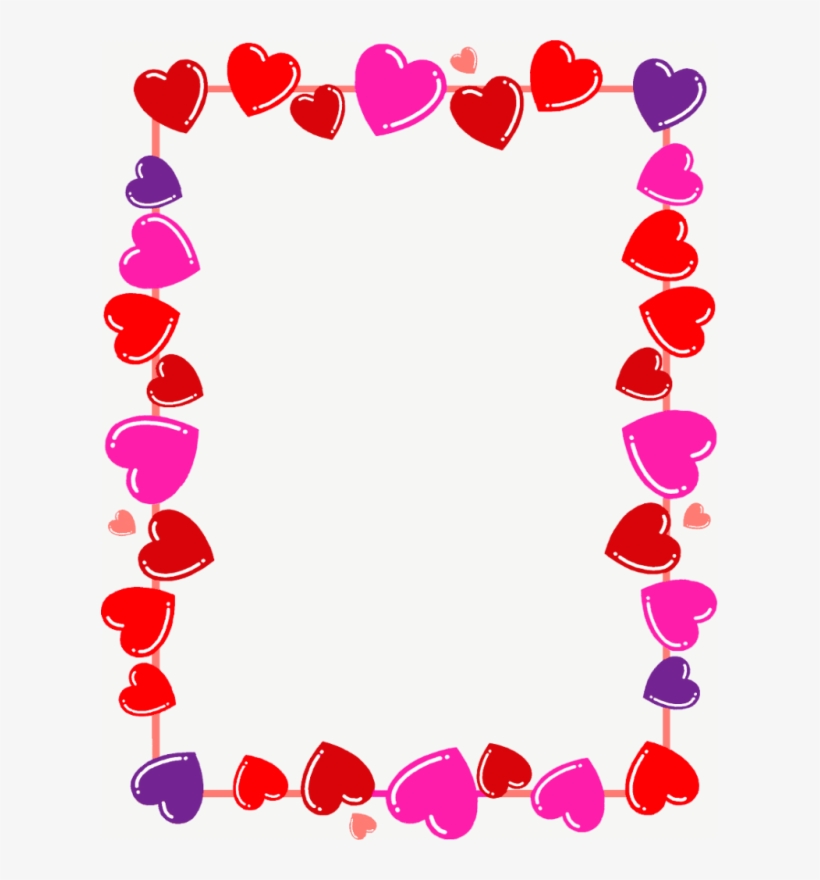 Pin Valentine Background Clipart - Border Design For Love, transparent png #1054535