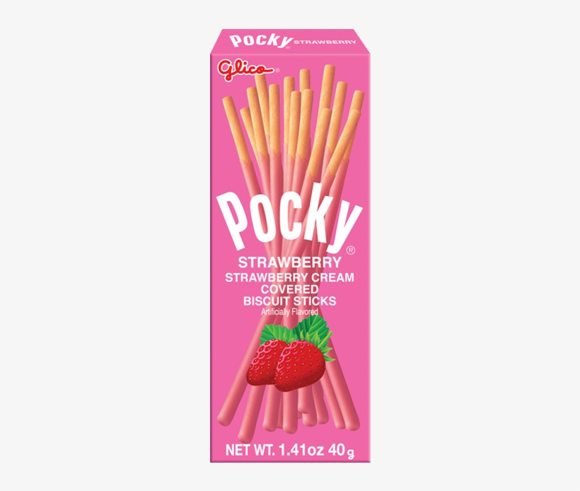 Pocky Strawberry - Glico Pocky Strawberry Biscuit Stick 108g, transparent png #1054559
