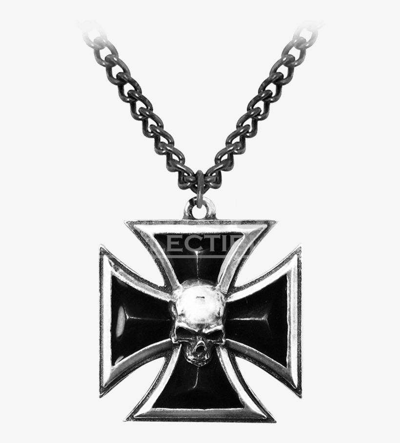 Black Knight's Cross Necklace - Alchemy Gothic Black Knight's Cross Pendant Necklace, transparent png #1054576