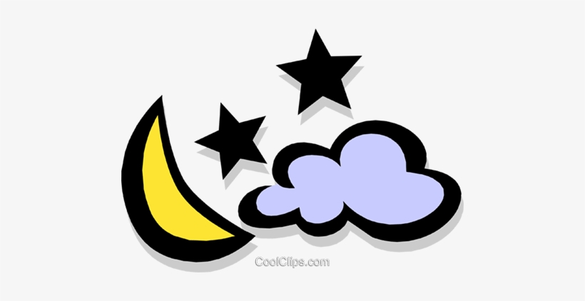 Lua / Estrelas / Cloud Livre De Direitos Vetores Clip - Rain, transparent png #1054603