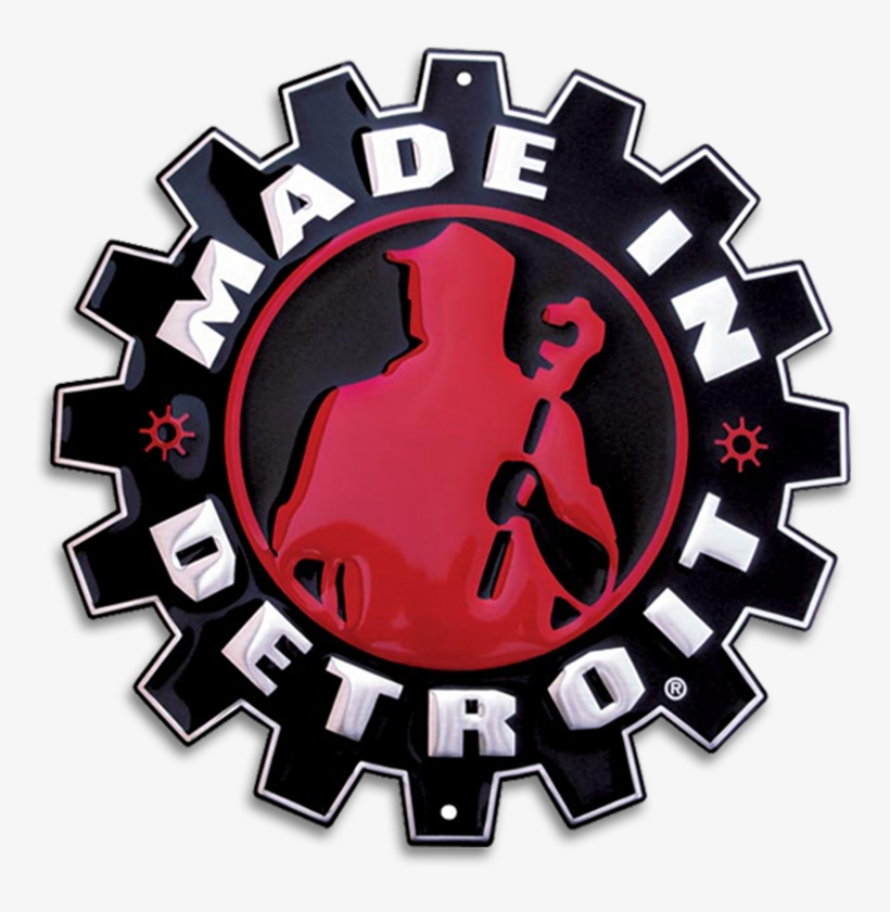 12" Metal Sign - Made In Detroit, transparent png #1054677