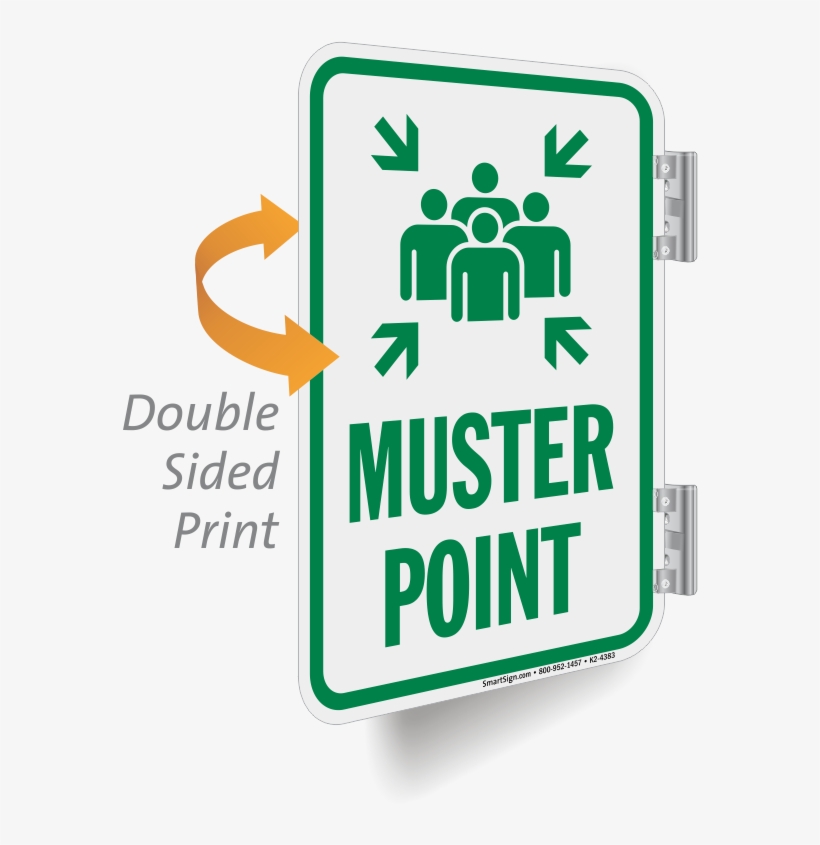Muster Point Double Sided Metal Sign - No Parking Fire Lane Sign, 18" X 12", transparent png #1054799