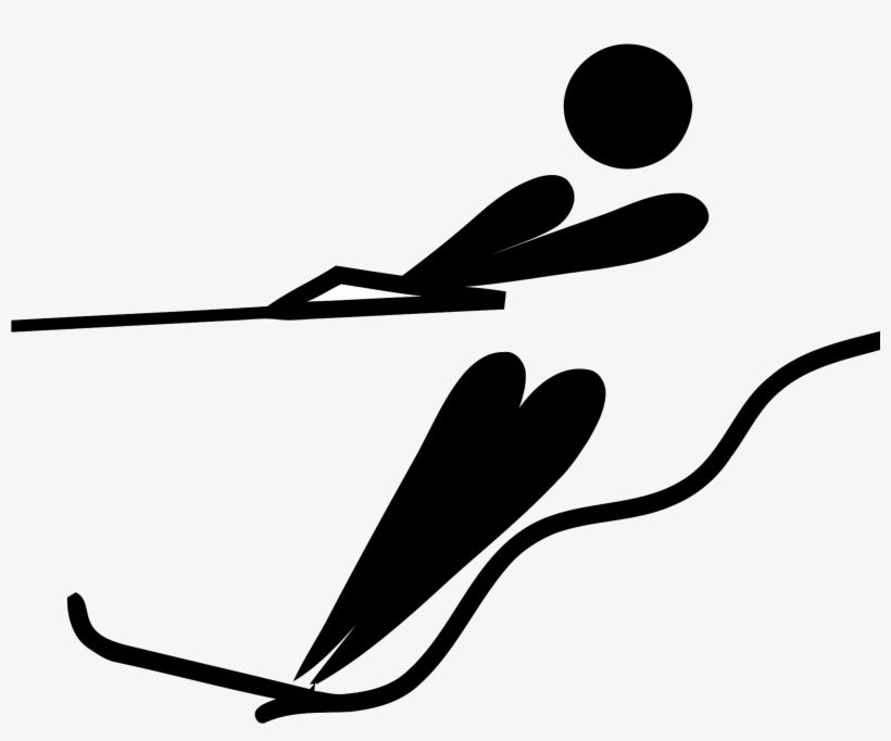 New Svg Image - Water Skiing Clip Art, transparent png #1054916