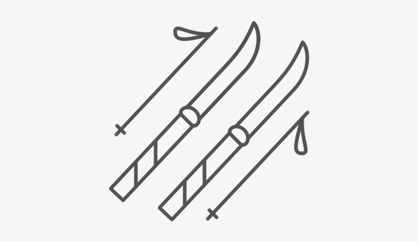 Icon Ski - Black And White Skis, transparent png #1054964