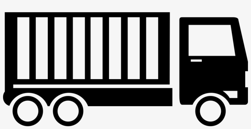 Png File - White Container Truck Icon, transparent png #1055240