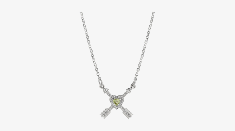 Heart & Arrow Cross Necklace Pave - Necklace, transparent png #1055243