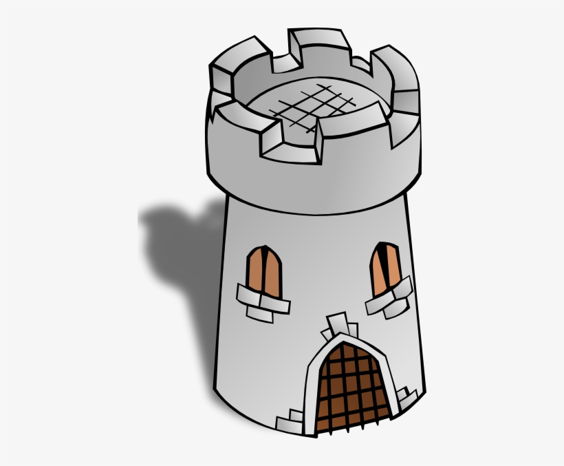 Round Tower Clip Art At Clker Com - Watch Tower Clipart, transparent png #1055316
