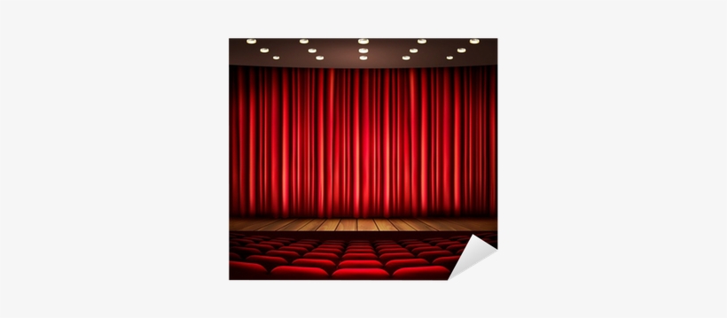 Cinema Or Theater Scene With A Curtain - O Cinema, transparent png #1055536