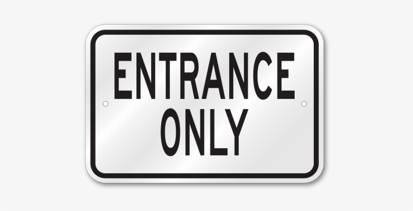 Entrance Only Sign - 5in X 3 Employee Entrance Only Magnet Vinyl Magnetic, transparent png #1055838