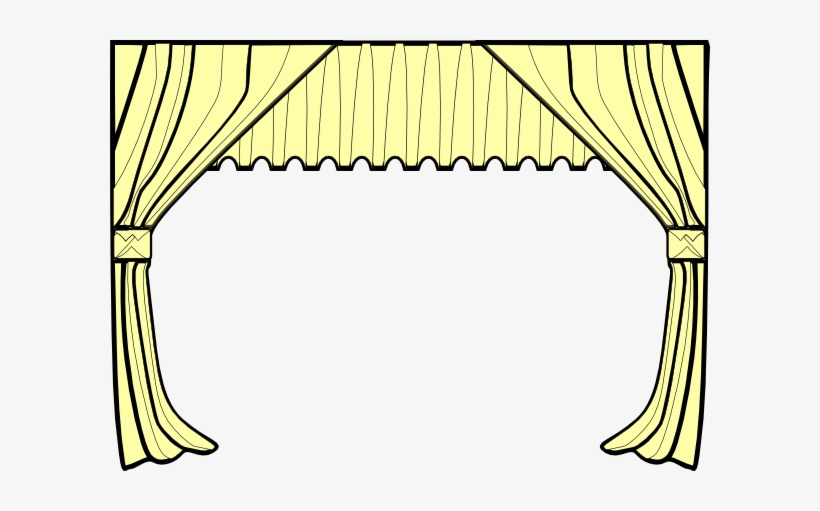 Stage Curtains Clipart - Clip Art Curtains, transparent png #1055993