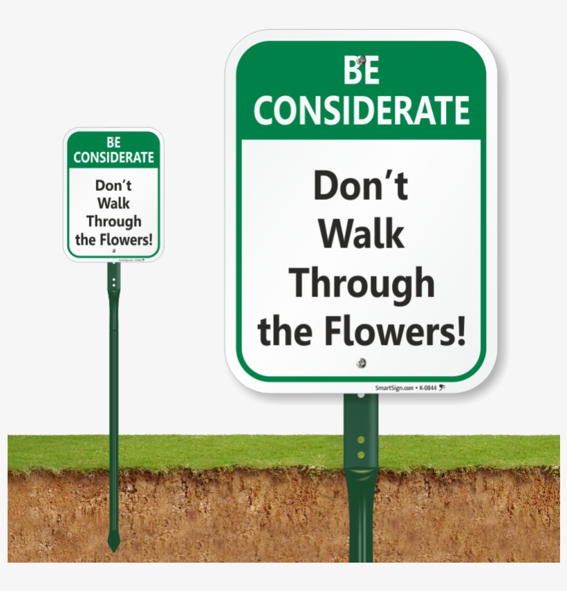 Do Not Pick The Flowers Signs - Traffic Sign, transparent png #1056023