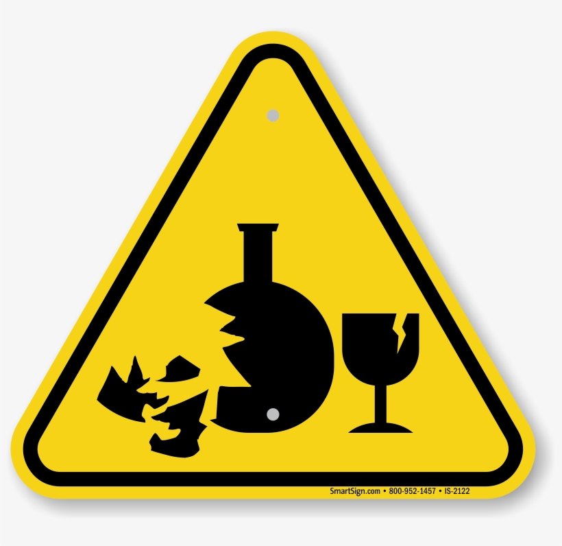 Broken Glass Hazard Symbol Iso Sku Is - Glassware Hazard Safety Symbol, transparent png #1056185