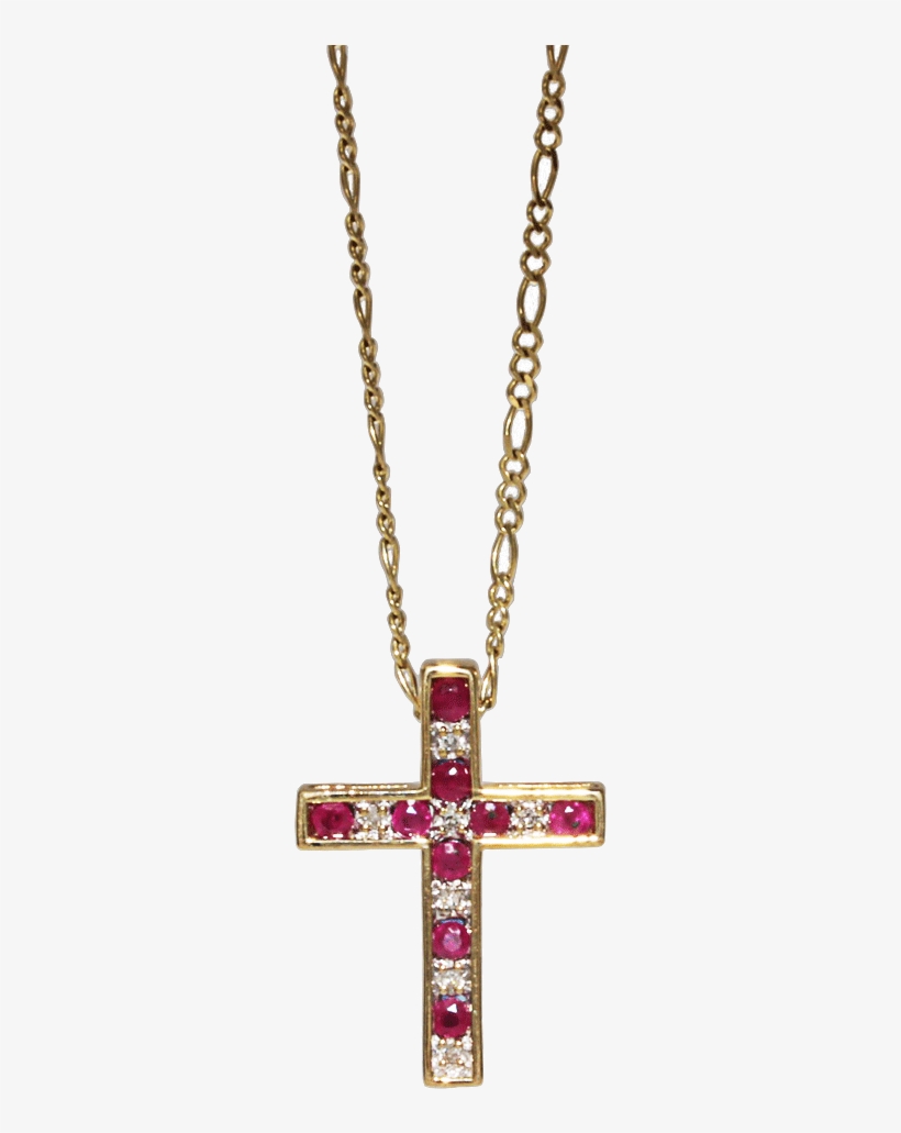 Reversible Sapphire And Ruby Cross - Ruby Cross Necklace Transparent, transparent png #1056209