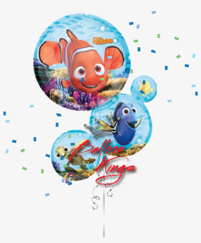 Fiding Nemo - Disney Finding Nemo Bubbles Balloon Birthday Party, transparent png #1056413