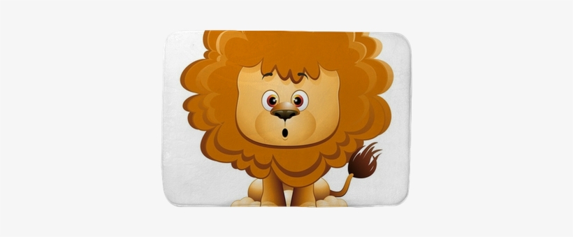 Leone Cucciolo Cartoon Cute Baby Lion Vector Bath Mat - Cuteness, transparent png #1056856