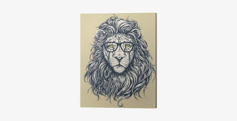 Hipster Lion Vector Illustration - Hipster Lion Journal By Cool Image 9781535113205 (paperback), transparent png #1056884